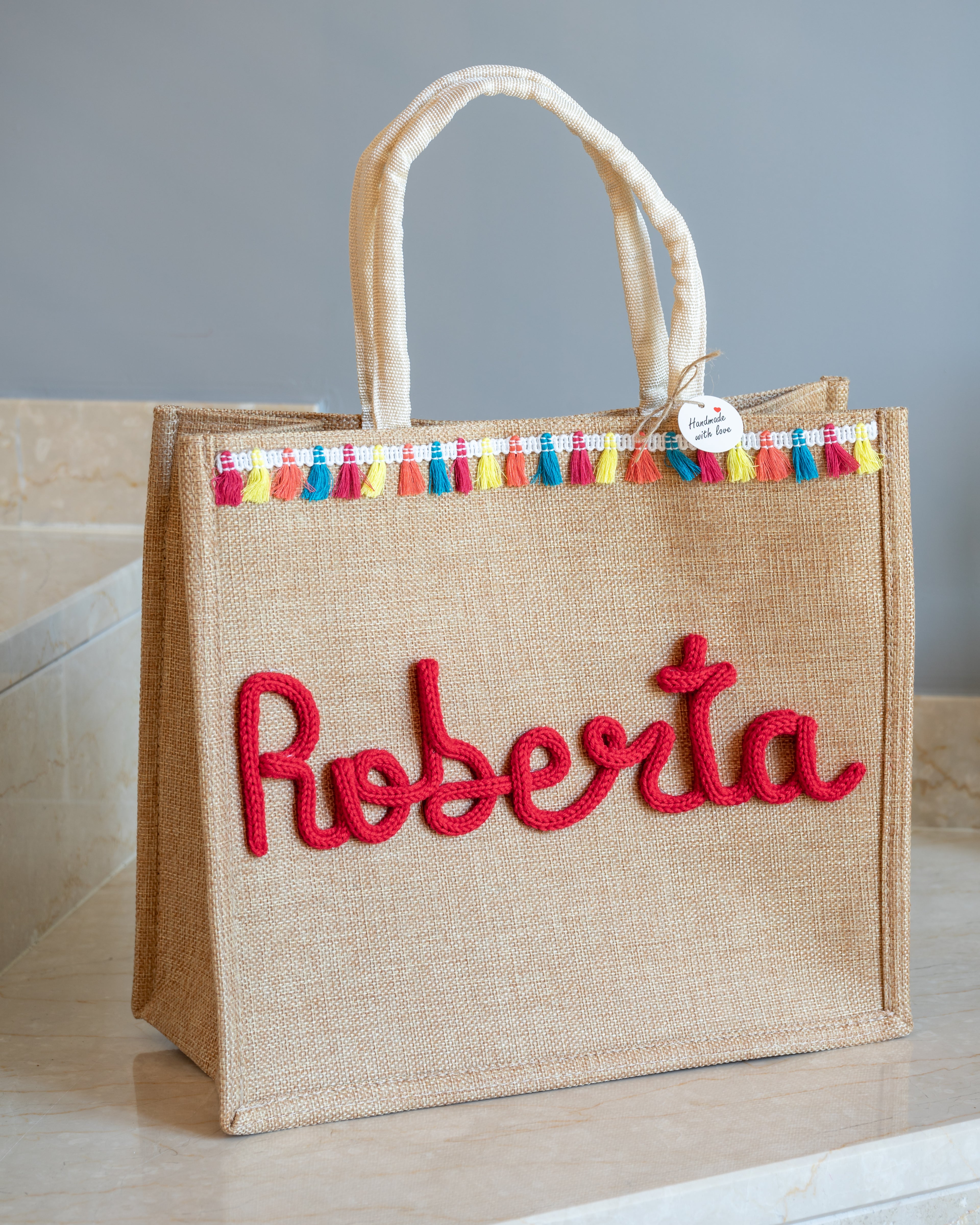 BORSA IN JUTA CON NOME