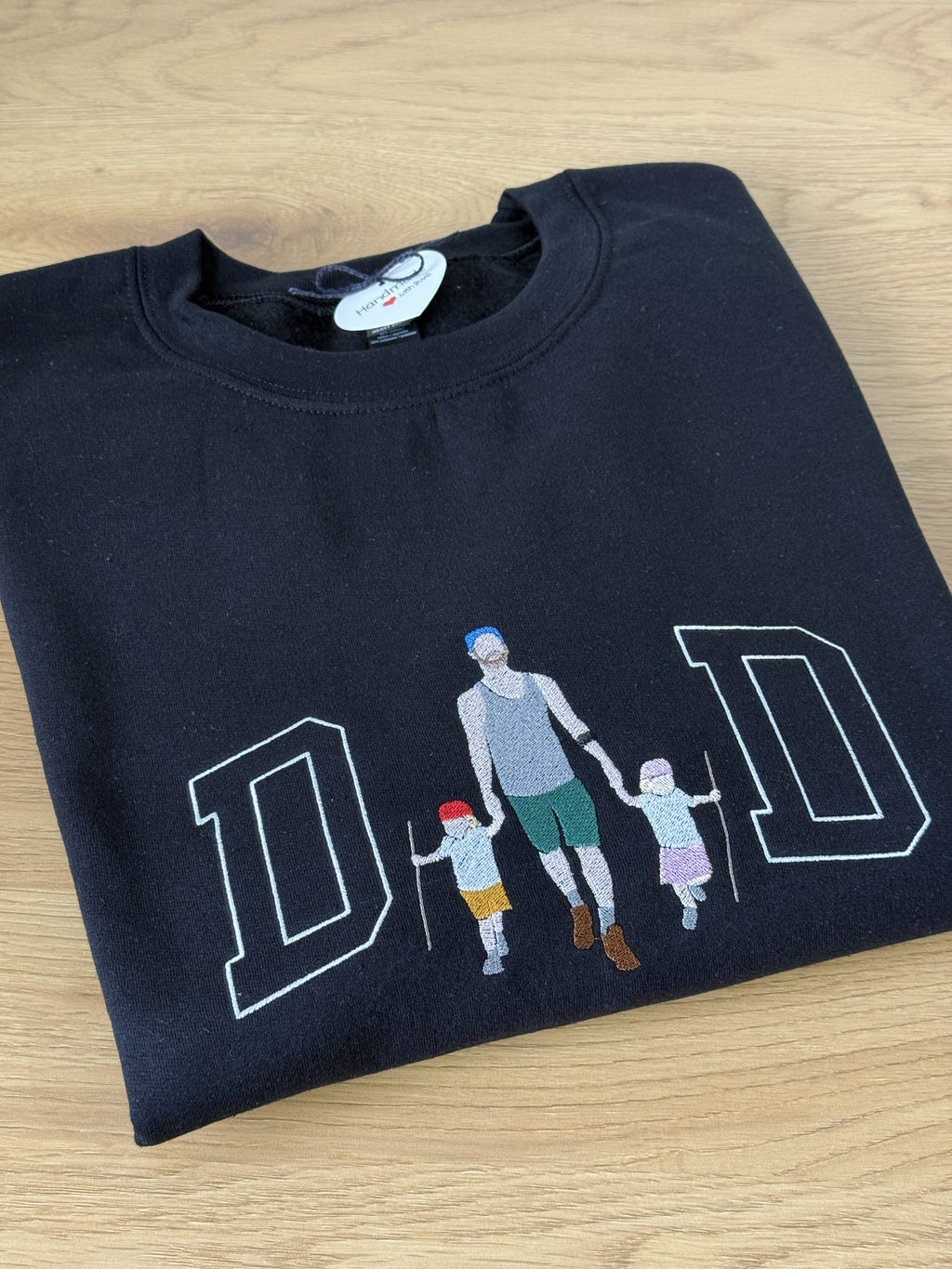 T-SHIRT/FELPA PERSONALIZZATA CON FOTO RICAMATA DAD/MOM