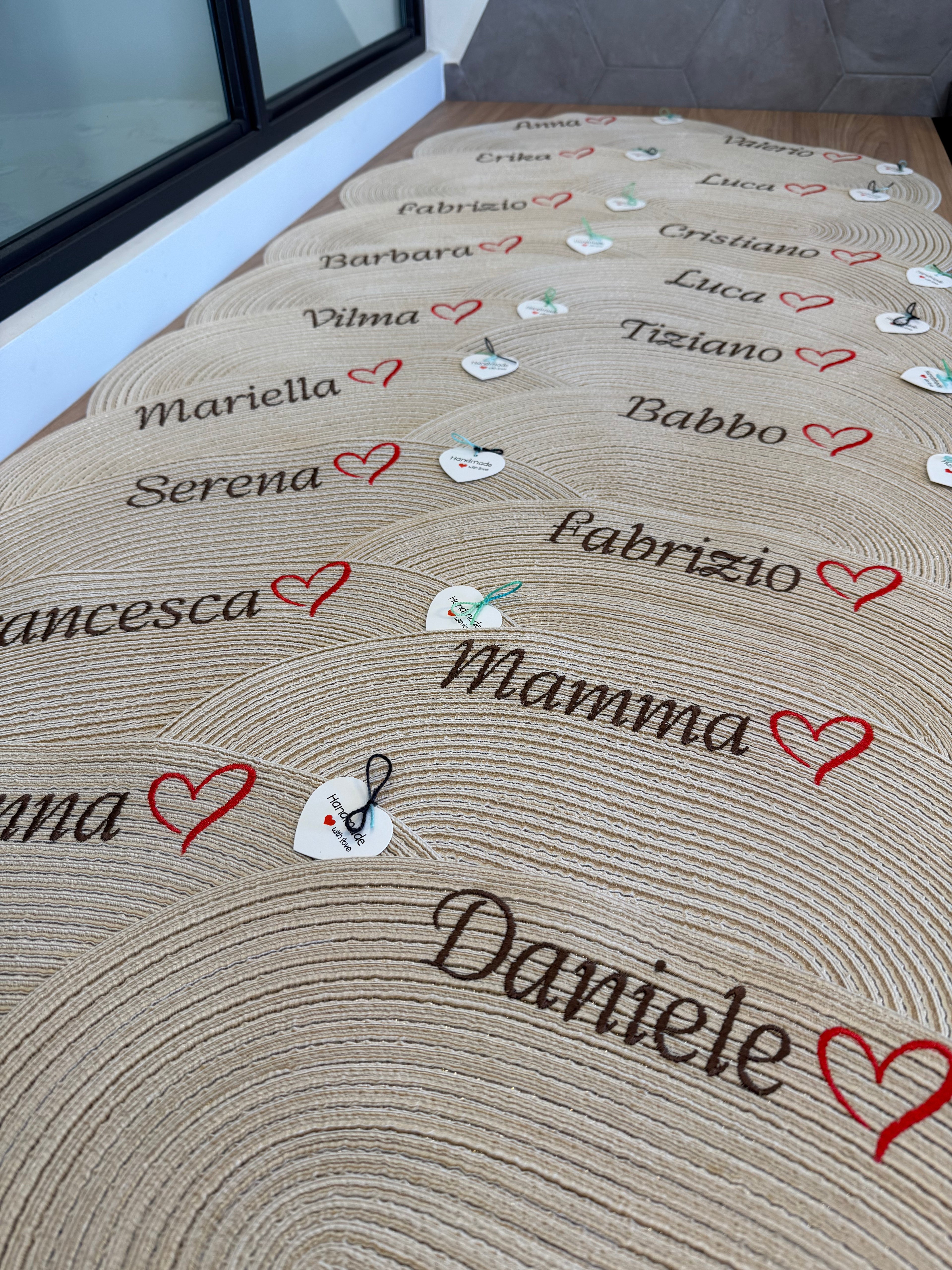 TOVAGLIETTE CON NOME RICAMATO