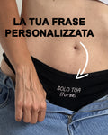 TANGA FRASE PERSONALIZZATA