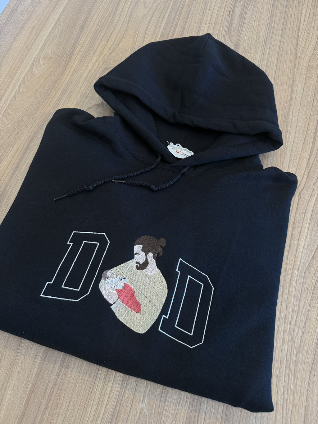 T-SHIRT/FELPA PERSONALIZZATA CON FOTO RICAMATA DAD/MOM