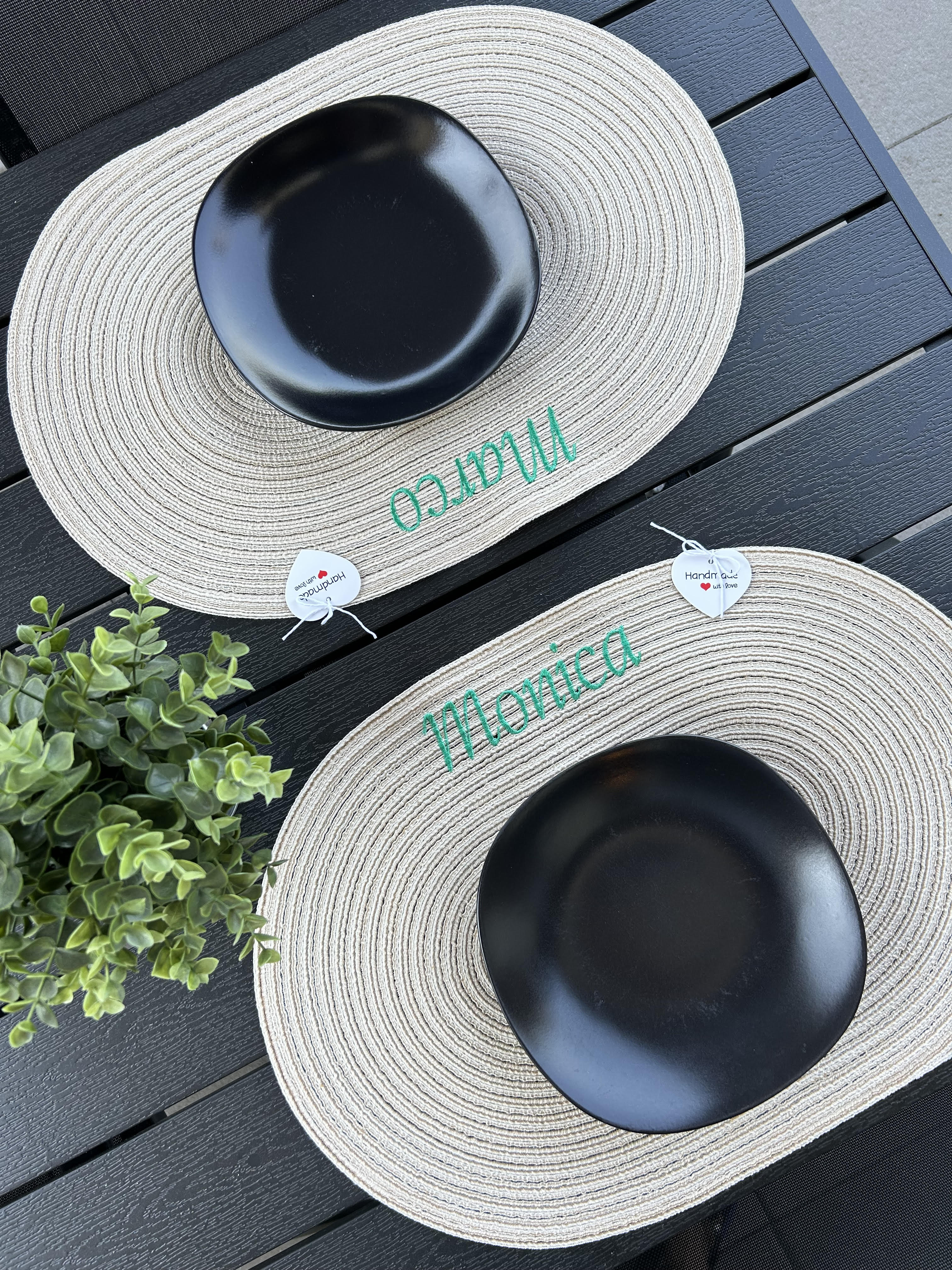 TOVAGLIETTE CON NOME RICAMATO